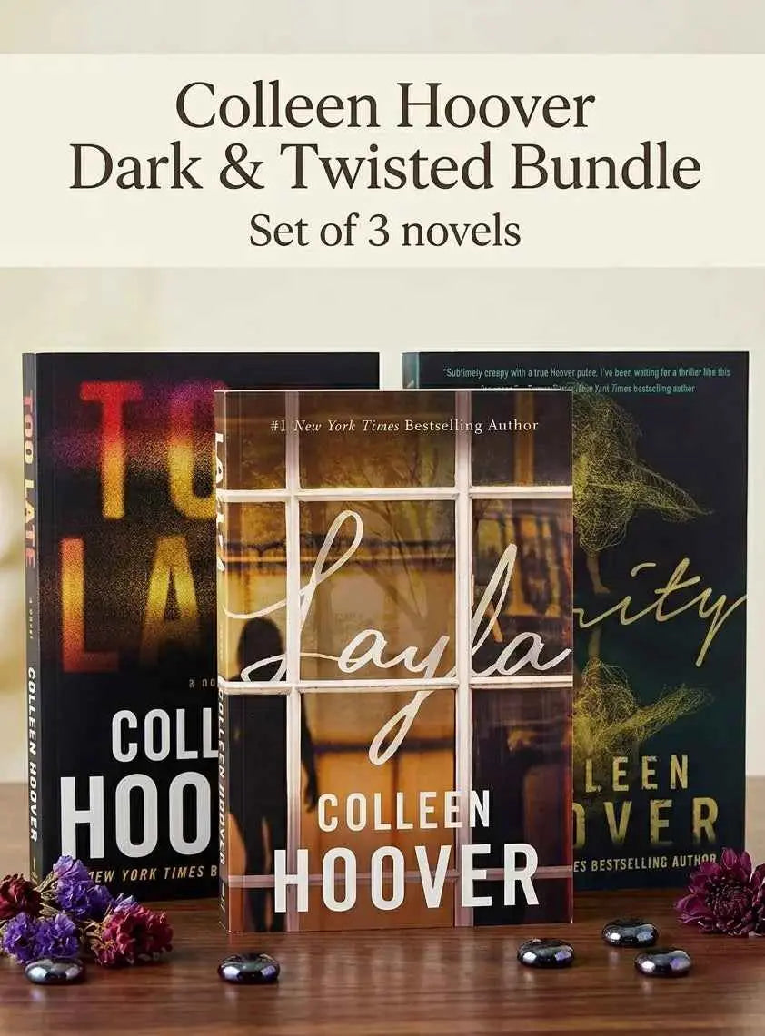 Colleen Hoover Dark & Twisted Bundle: Verity, Too Late & Layla | 3-Book Paperback Set