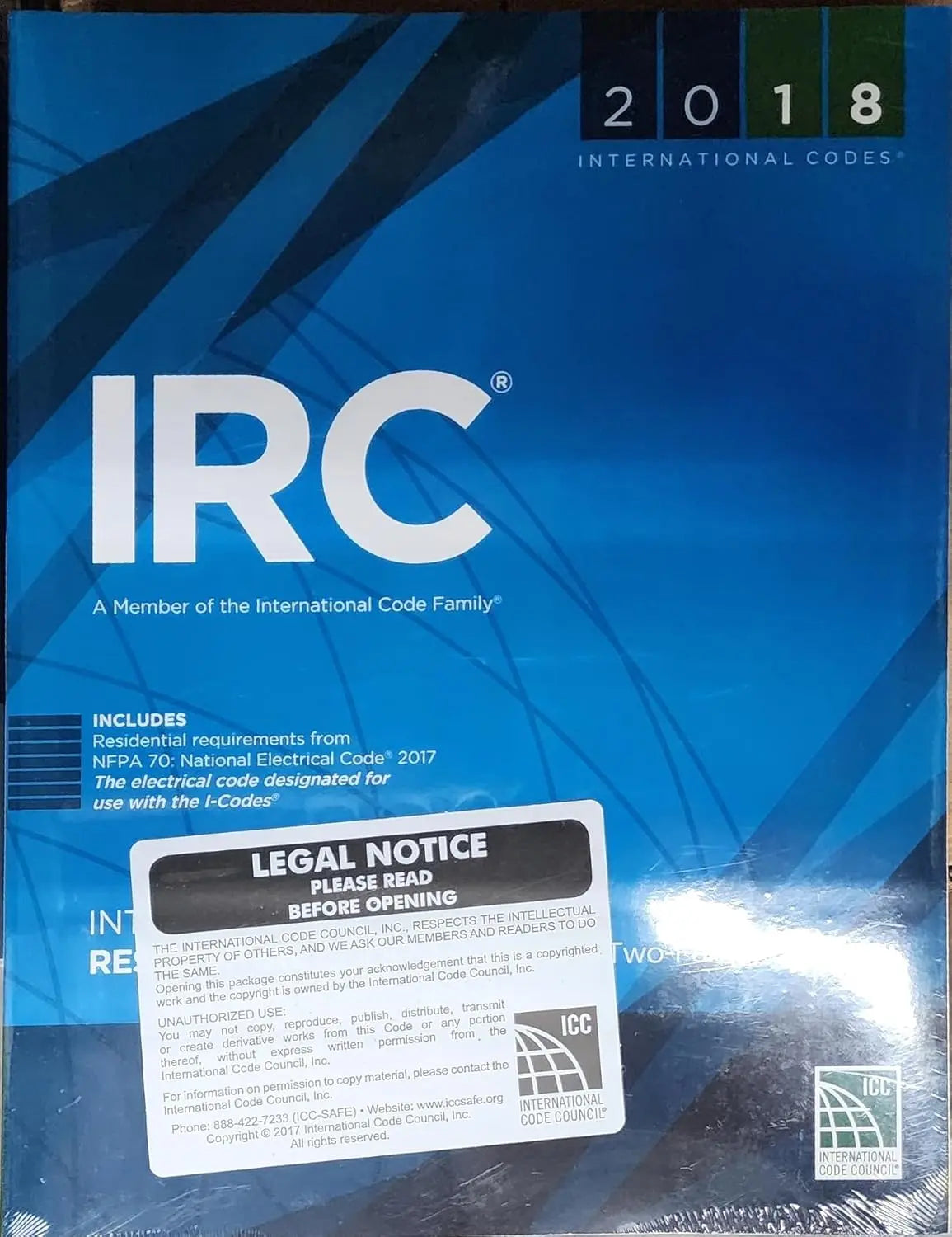 2018 International Residential Code for One- and Two-Family Dwellings (IRC) | Softcover