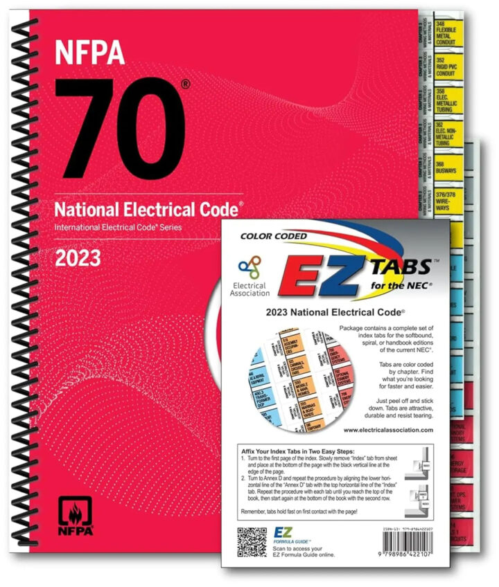 NEC 2023 National Electrical Code, Spiral Bound with Color-Coded EZ Tabs