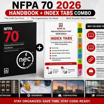 NEC 2026 Handbook Hardcover + Official Index Tabs 2026 | 2-Piece Combo Set