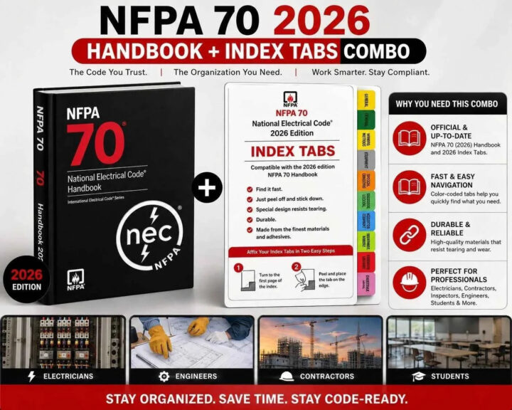 NEC 2026 Handbook Hardcover + Official Index Tabs 2026 | 2-Piece Combo Set