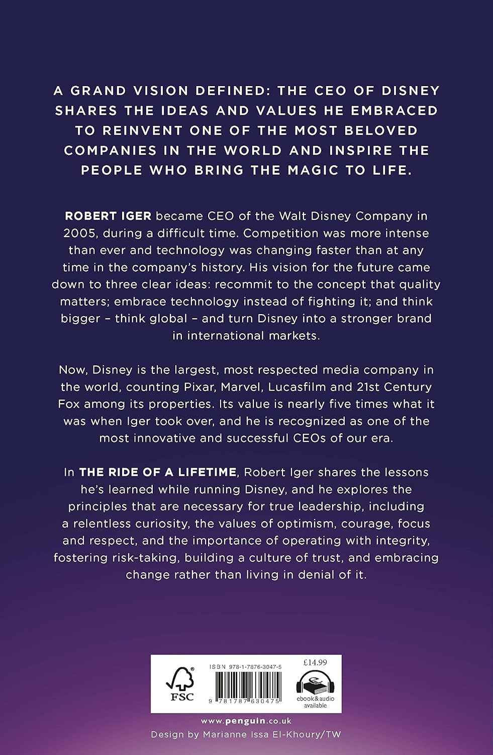 The Ride of a Lifetime: Lessons in Creative Leadership by Robert Iger | Paperback - Image 2